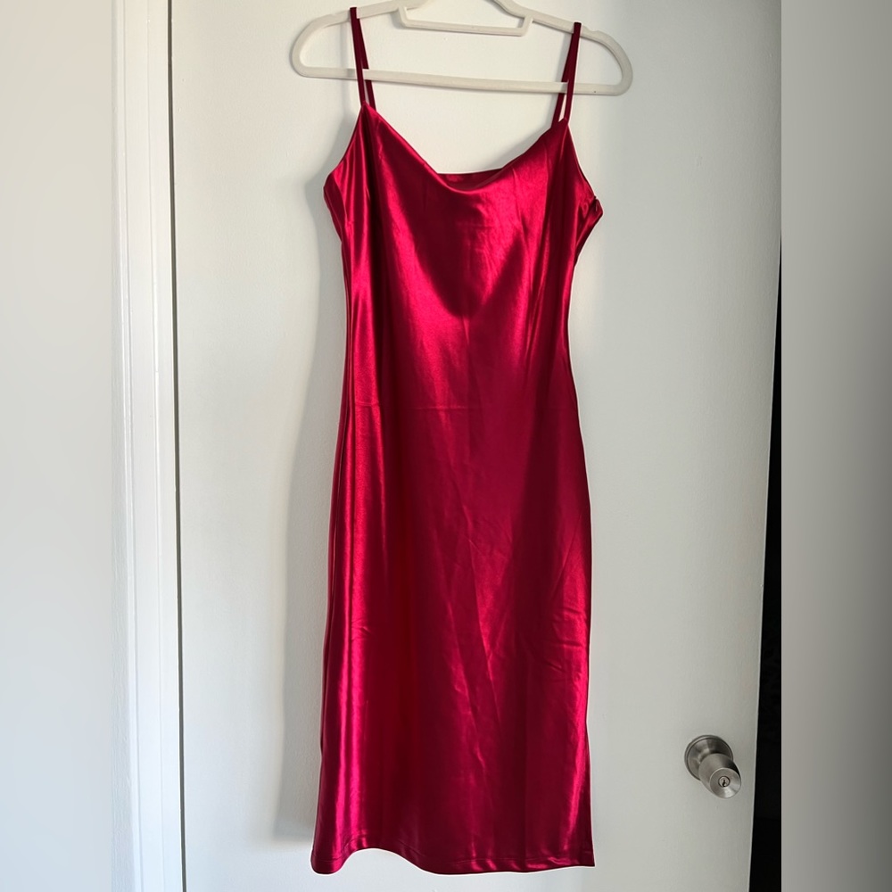 Lace silk dress